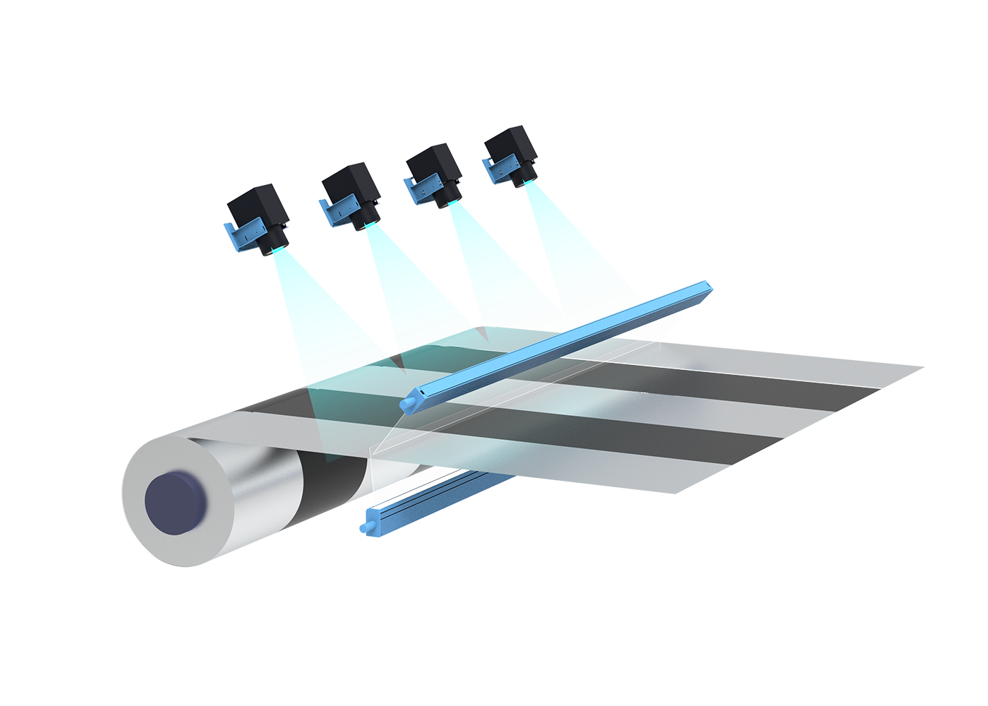 极片涂布宽度、对齐度、毛刺、表面缺陷在线检测系统